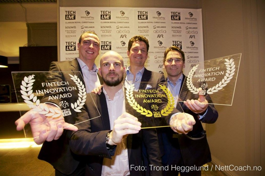 Winners of the Fintech award 2016.