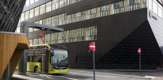 Entra lader busser i Trondheim med overskuddsstrøm fra Powerhouse Brattøra Foto: Entra ASA
