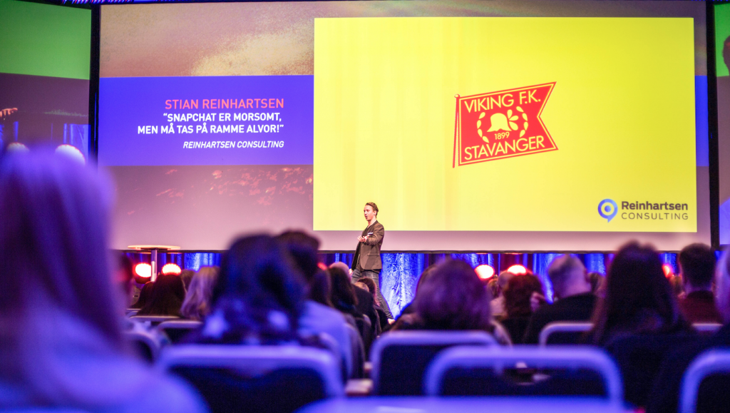Stain holdt foredrag under Social Media Days 2016, Oslo. Fotograf: Alf Simensen